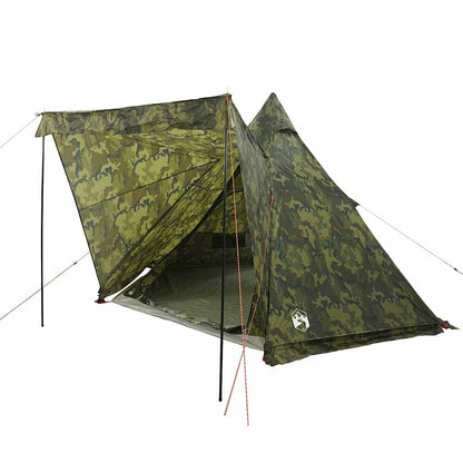 vidaXL Tipi-Familienzelt 6 Personen Tarnmuster Wasserdicht