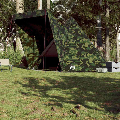 vidaXL Tipi-Familienzelt 6 Personen Tarnmuster Wasserdicht