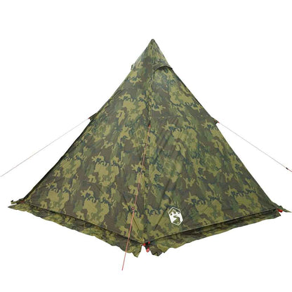 vidaXL Tipi-Familienzelt 6 Personen Tarnmuster Wasserdicht