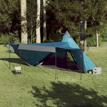 vidaXL Tente familiale Tipi 8 personnes bleu Imperméable