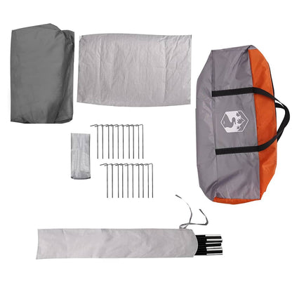 vidaXL Tipi-Familienzelt 8 Personen Grau und Orange Wasserdicht