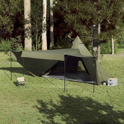 vidaXL Tente familiale tipi 8 personnes Vert olive Imperméable
