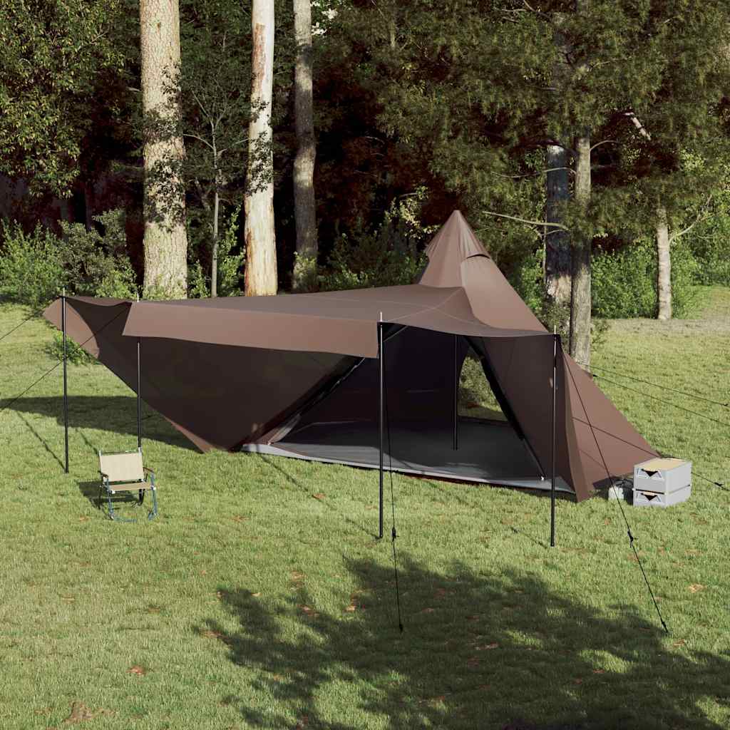 vidaXL Tipi-Familienzelt 8 Personen Braun Wasserdicht