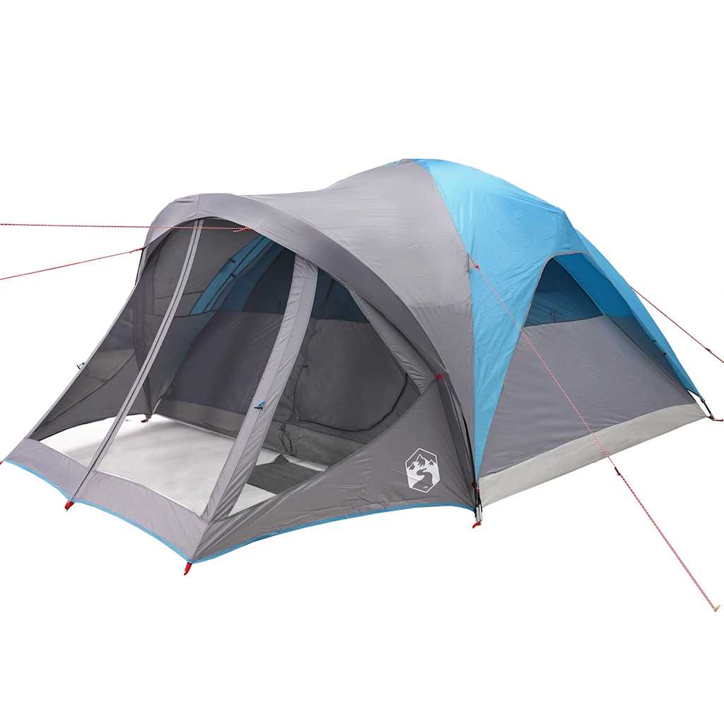 vidaXL Tente tunnel familiale 6 personnes bleue imperméable