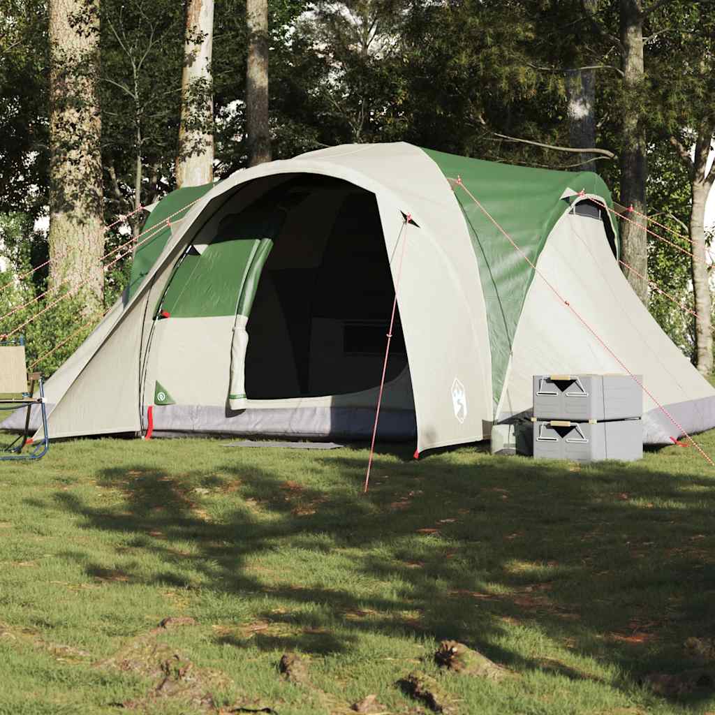 vidaXL Tente dôme familiale 6 personnes verte imperméable