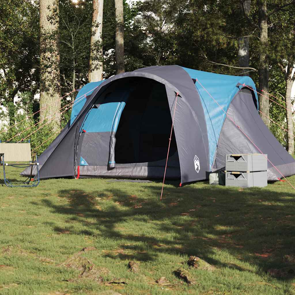 vidaXL Tente dôme familiale 6 personnes bleue imperméable