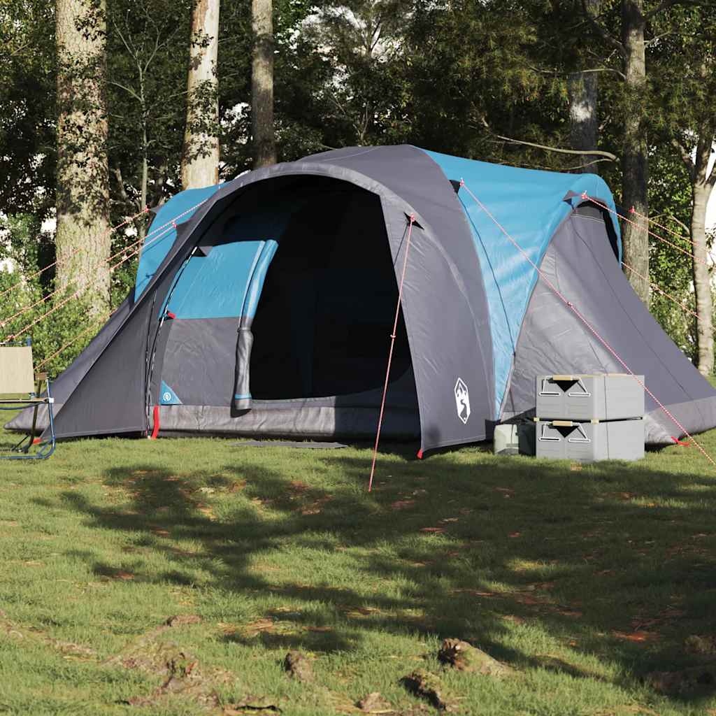 vidaXL Tente dôme familiale 6 personnes bleue imperméable