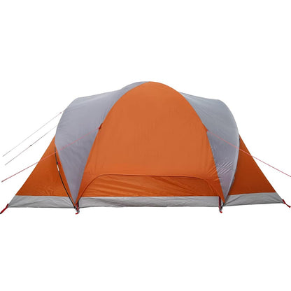 vidaXL Tente dôme familiale 6 personnes gris et orange imperméable