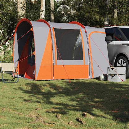 vidaXL Tente de toit de voiture 4 personnes Gris et orange Résistante à l'eau