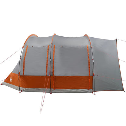 vidaXL Tente de toit pour voiture 2 personnes Gris et orange Résistante à l'eau