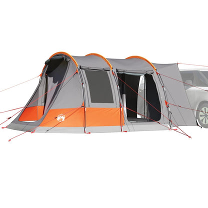 vidaXL Tente de toit pour voiture 2 personnes Gris et orange Résistante à l'eau