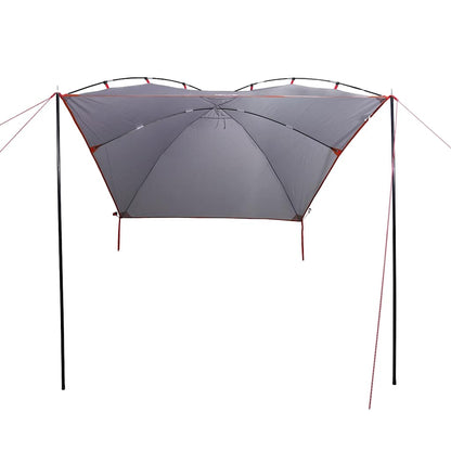vidaXL Tente de toit grise et orange, imperméable