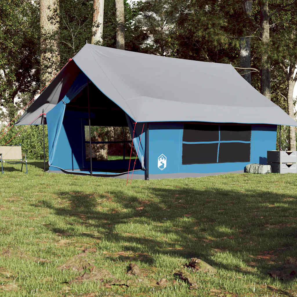 vidaXL Tente de camping 5 personnes bleu imperméable