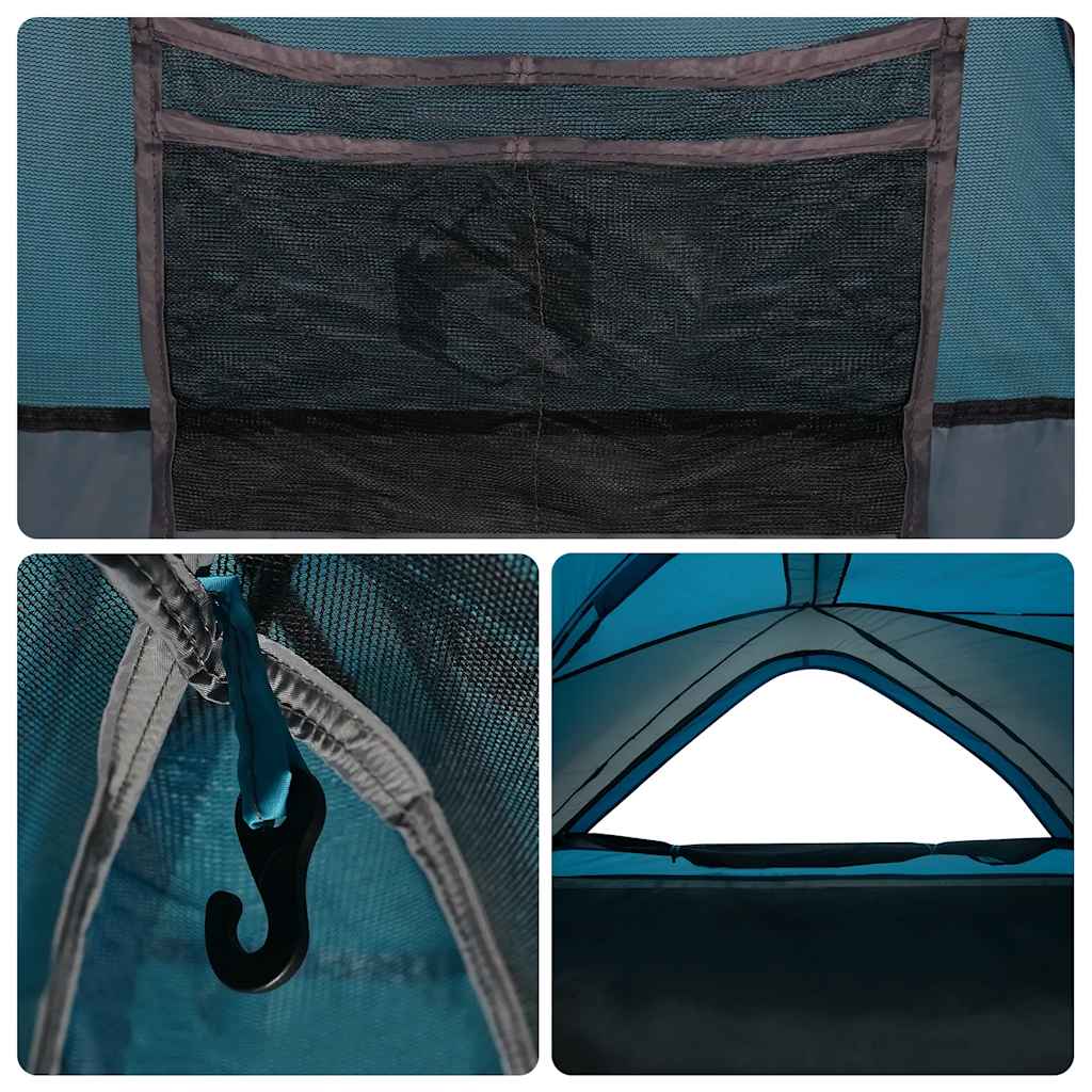 vidaXL Campingzelt 1 Person Blau Wasserfest