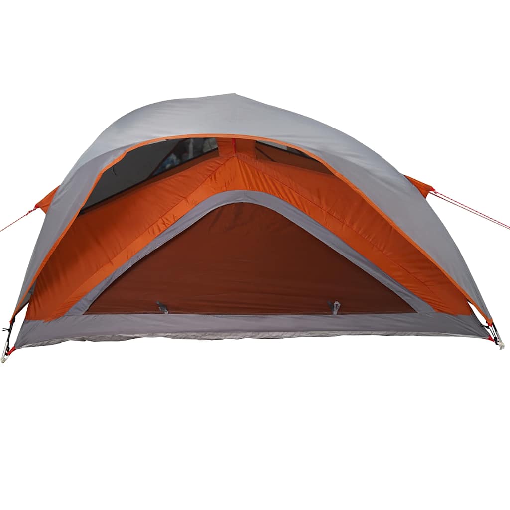 vidaXL Tente de camping 1 personne gris et orange imperméable