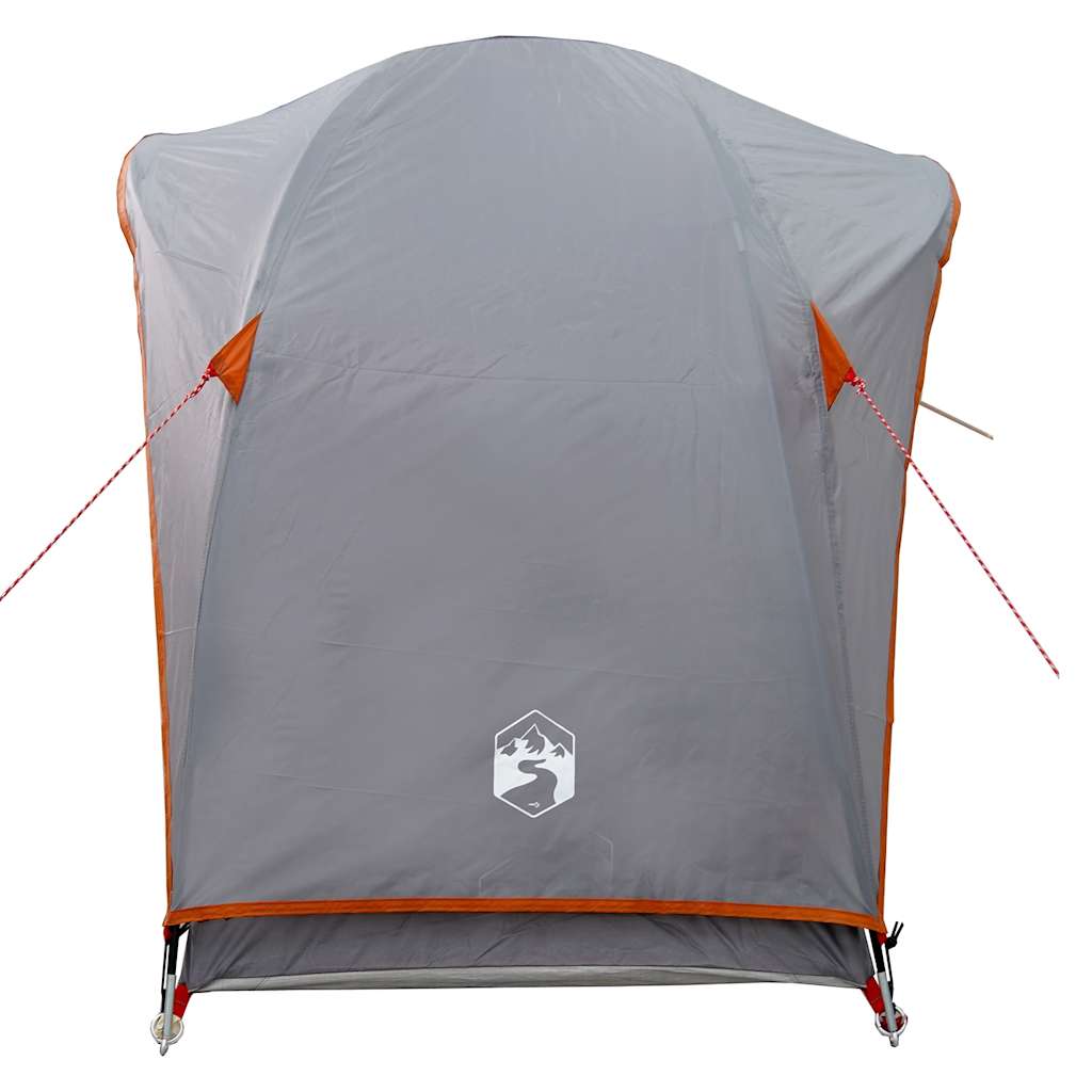vidaXL Tente de camping 1 personne gris et orange imperméable