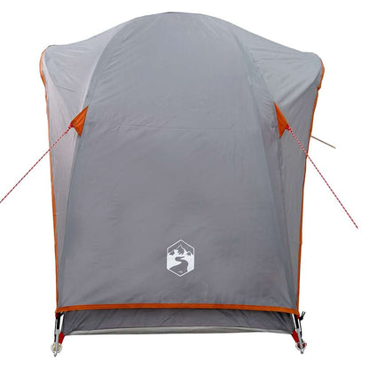 vidaXL Tente de camping 1 personne gris et orange imperméable