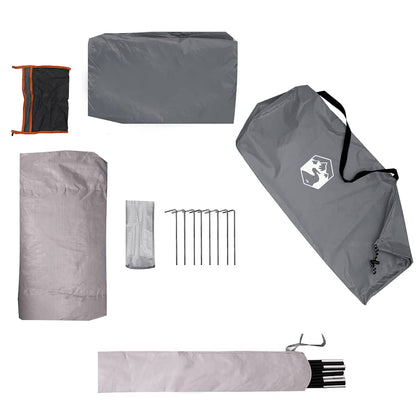 vidaXL Tente de camping 1 personne gris et orange imperméable