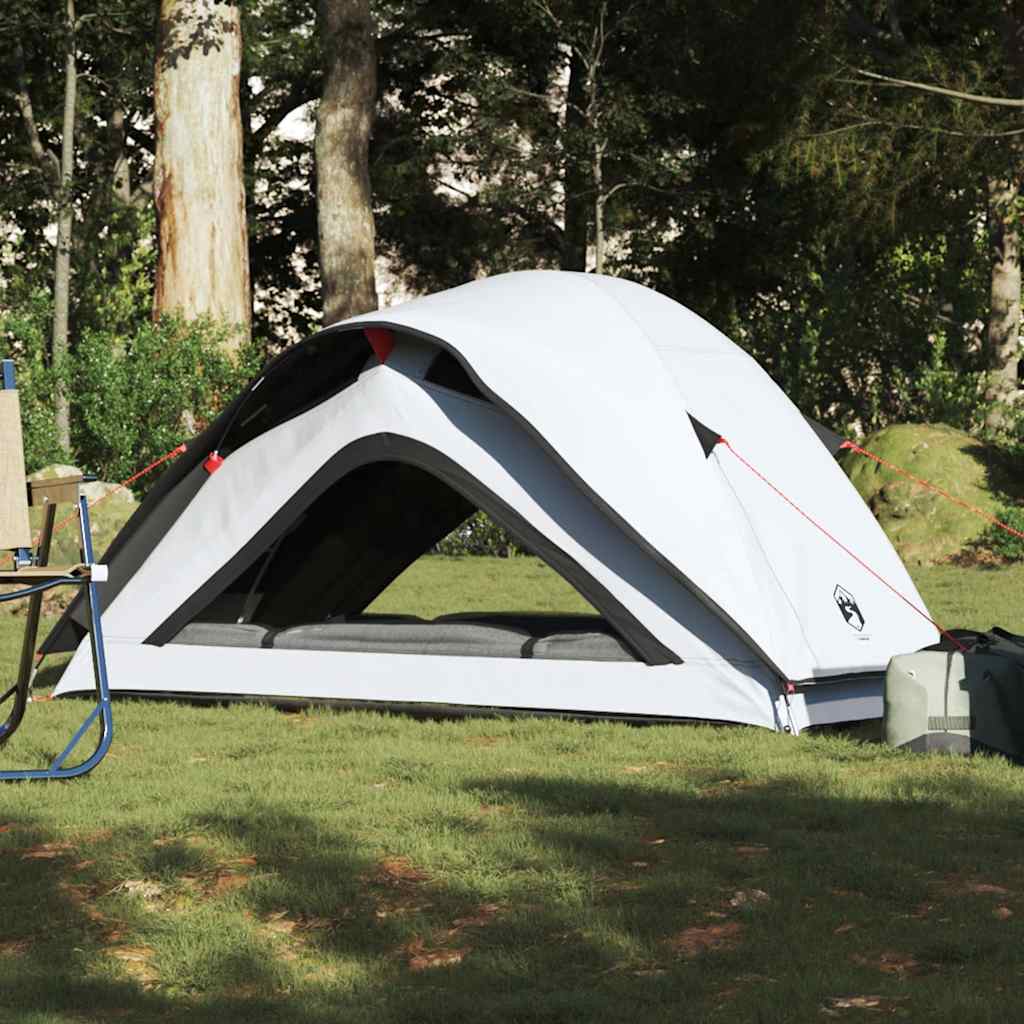 vidaXL Campingzelt 1 Person Weiß Verdunkelungsstoff Wasserdicht