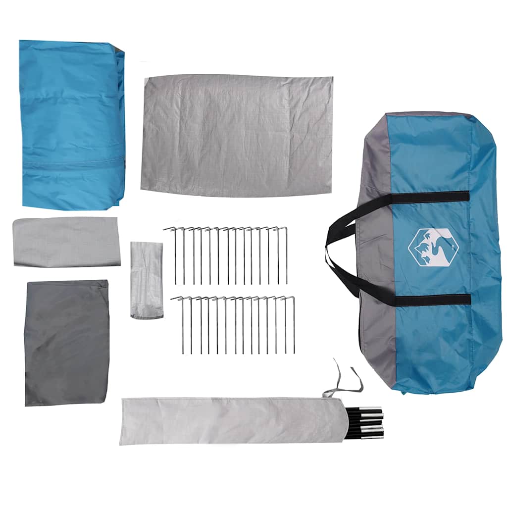 Tente tunnel familiale vidaXL 8 personnes bleue imperméable