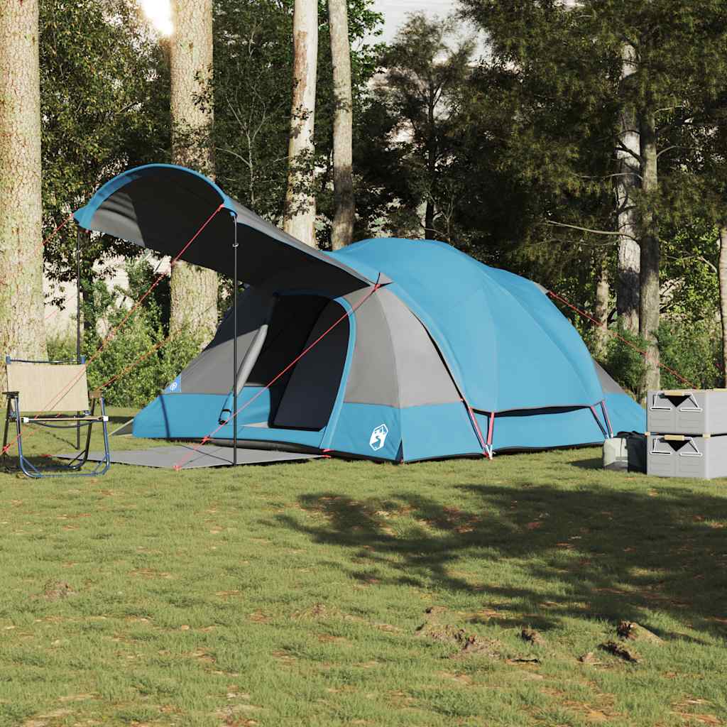 Tente tunnel familiale vidaXL 8 personnes bleue imperméable