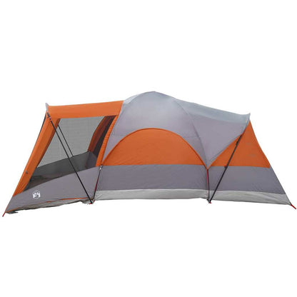 vidaXL Tente tunnel familiale 8 personnes gris et orange étanche