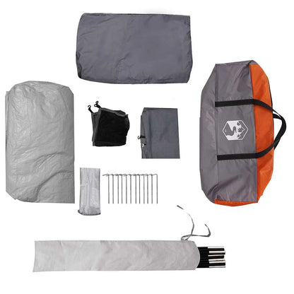 vidaXL Tente tunnel familiale 8 personnes gris et orange étanche