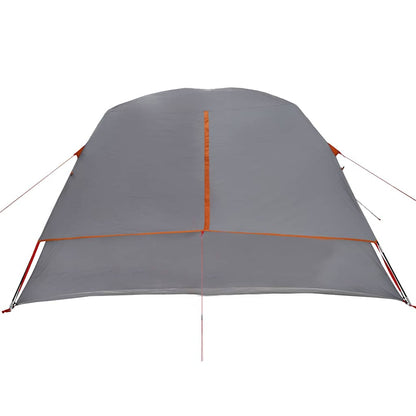 vidaXL Tente de camping 4 personnes gris et orange imperméable