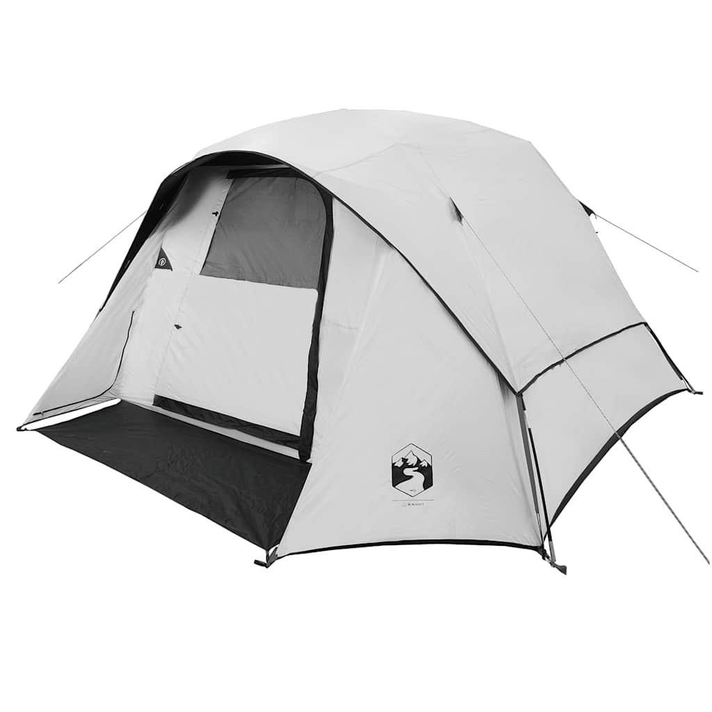 vidaXL Tente de camping 4 personnes Blanc obscurcissant Imperméable