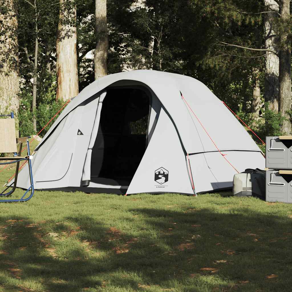 vidaXL Tente de camping 4 personnes Blanc obscurcissant Imperméable