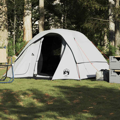 vidaXL Tente de camping 4 personnes Blanc obscurcissant Imperméable