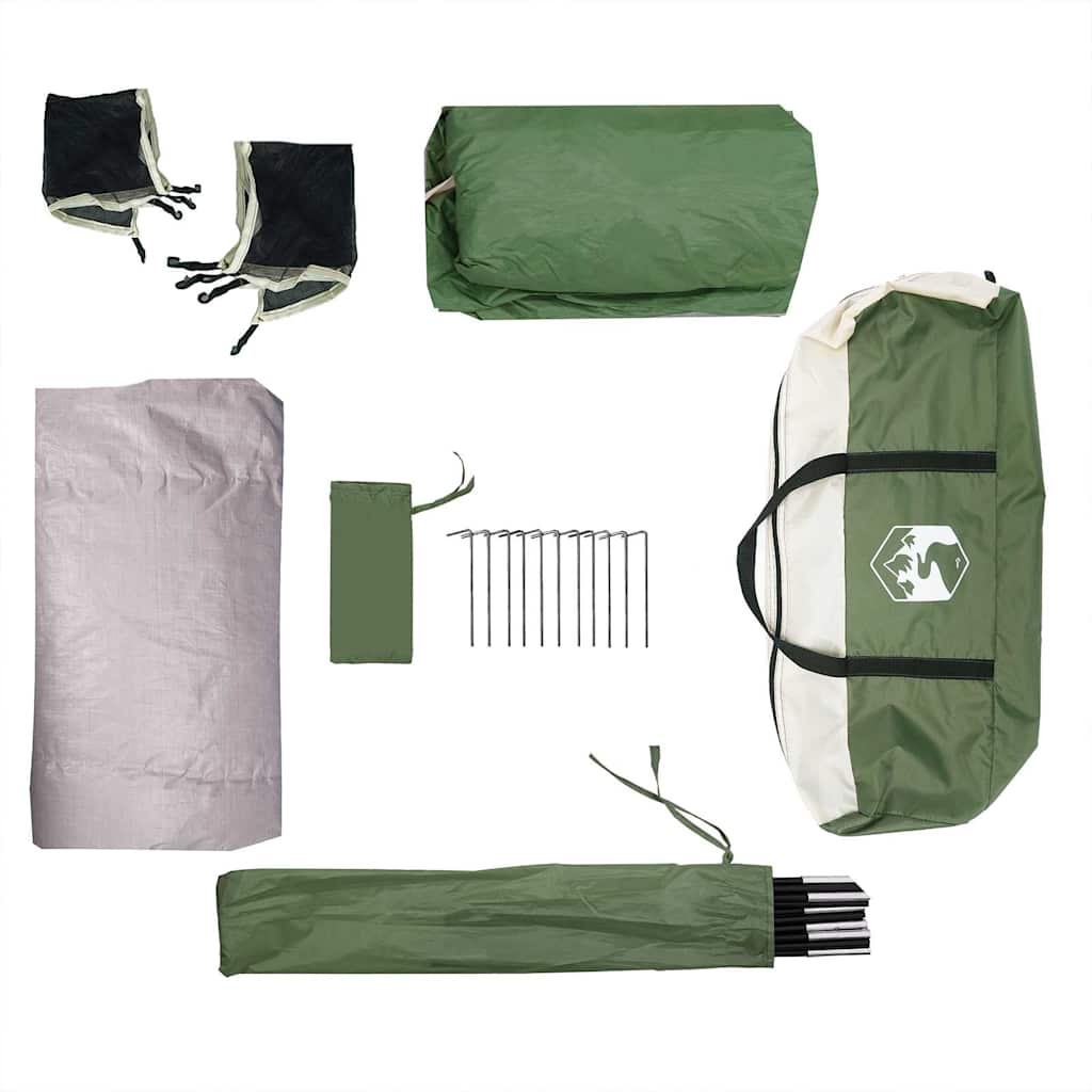 Tente familiale vidaXL 6 personnes verte imperméable