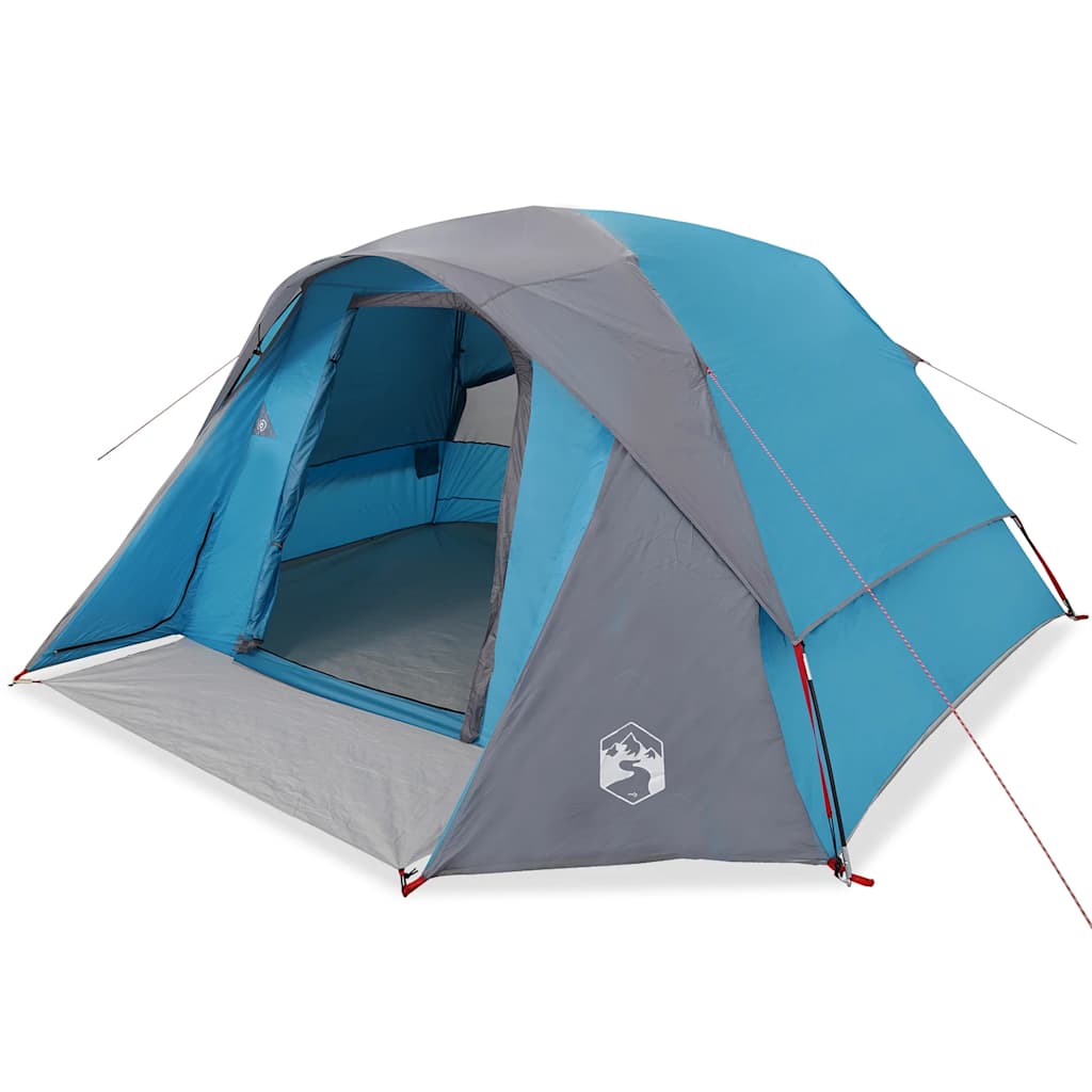 vidaXL Tente familiale 6 personnes bleue étanche