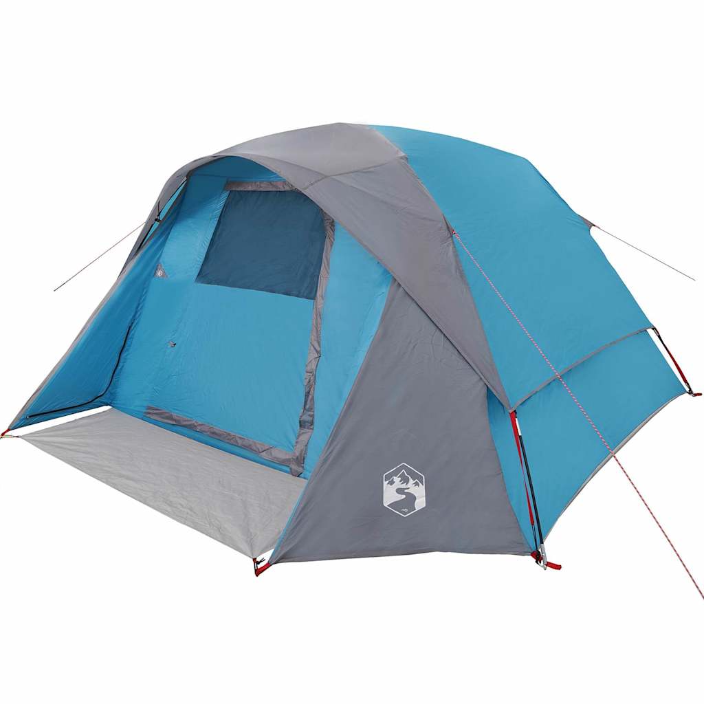 vidaXL Tente familiale 6 personnes bleue étanche