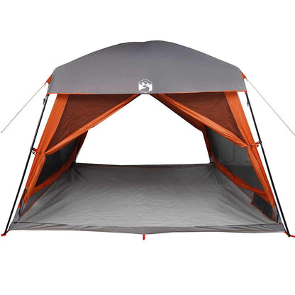 vidaXL Tente familiale pour 6 personnes Gris et orange Imperméable