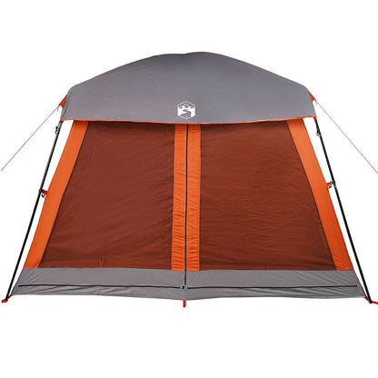 vidaXL Tente familiale pour 6 personnes Gris et orange Imperméable