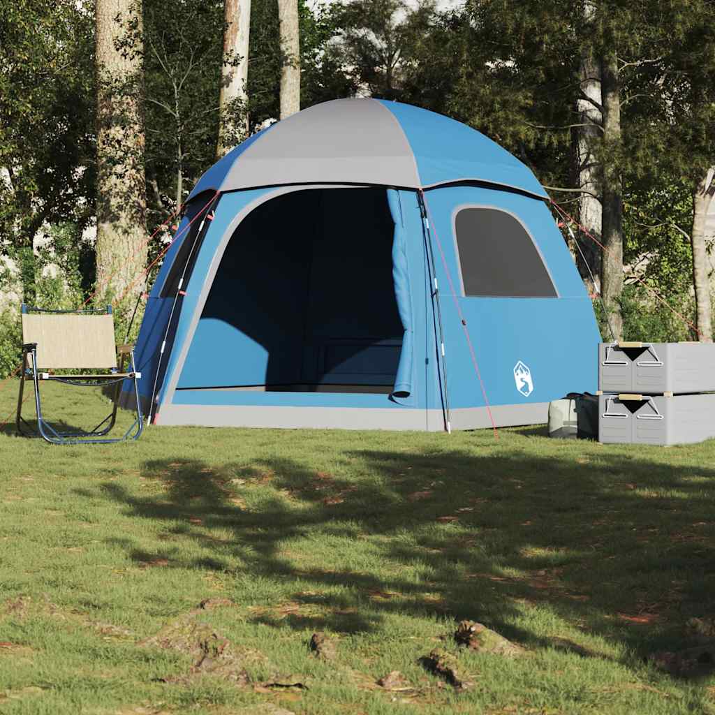 vidaXL Tente familiale igloo pour 6 personnes bleue imperméable