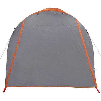 vidaXL Tente tunnel familiale 6 personnes gris et orange imperméable