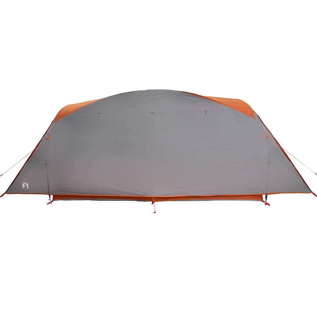 vidaXL Tente tunnel familiale 6 personnes gris et orange imperméable