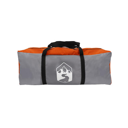 vidaXL Tente tunnel familiale 6 personnes gris et orange imperméable