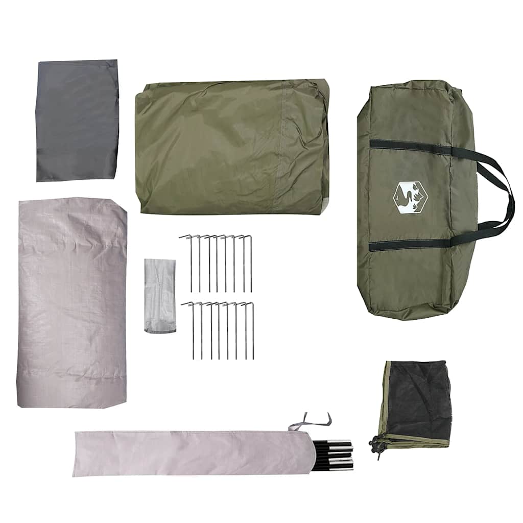 vidaXL Tente tunnel familiale 6 personnes Vert olive Imperméable