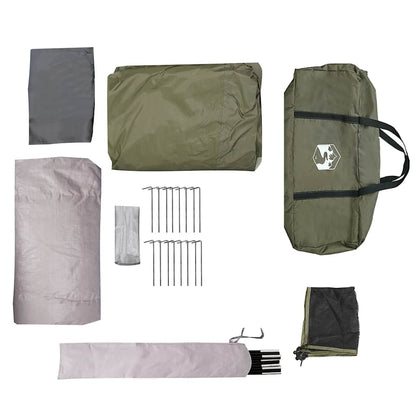 vidaXL Tente tunnel familiale 6 personnes Vert olive Imperméable