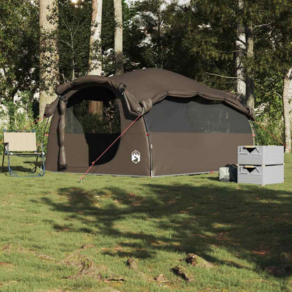 vidaXL Tente tunnel familiale 6 personnes marron imperméable