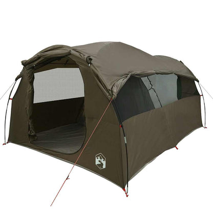 vidaXL Tente tunnel familiale 6 personnes marron imperméable
