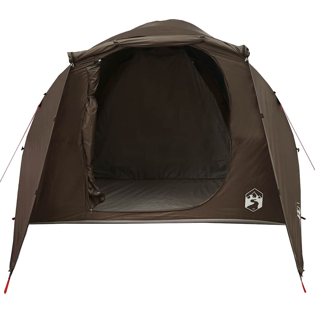 vidaXL Tente tunnel familiale 6 personnes marron imperméable