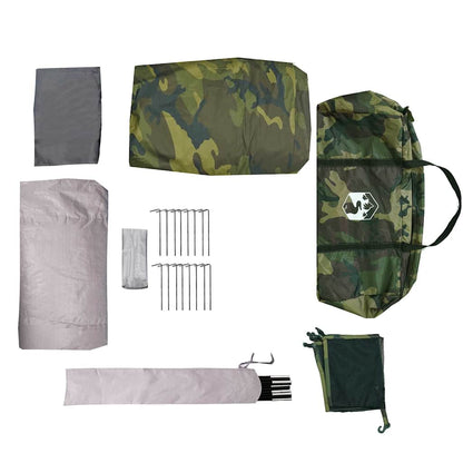 Tente tunnel familiale vidaXL 6 personnes camouflage imperméable