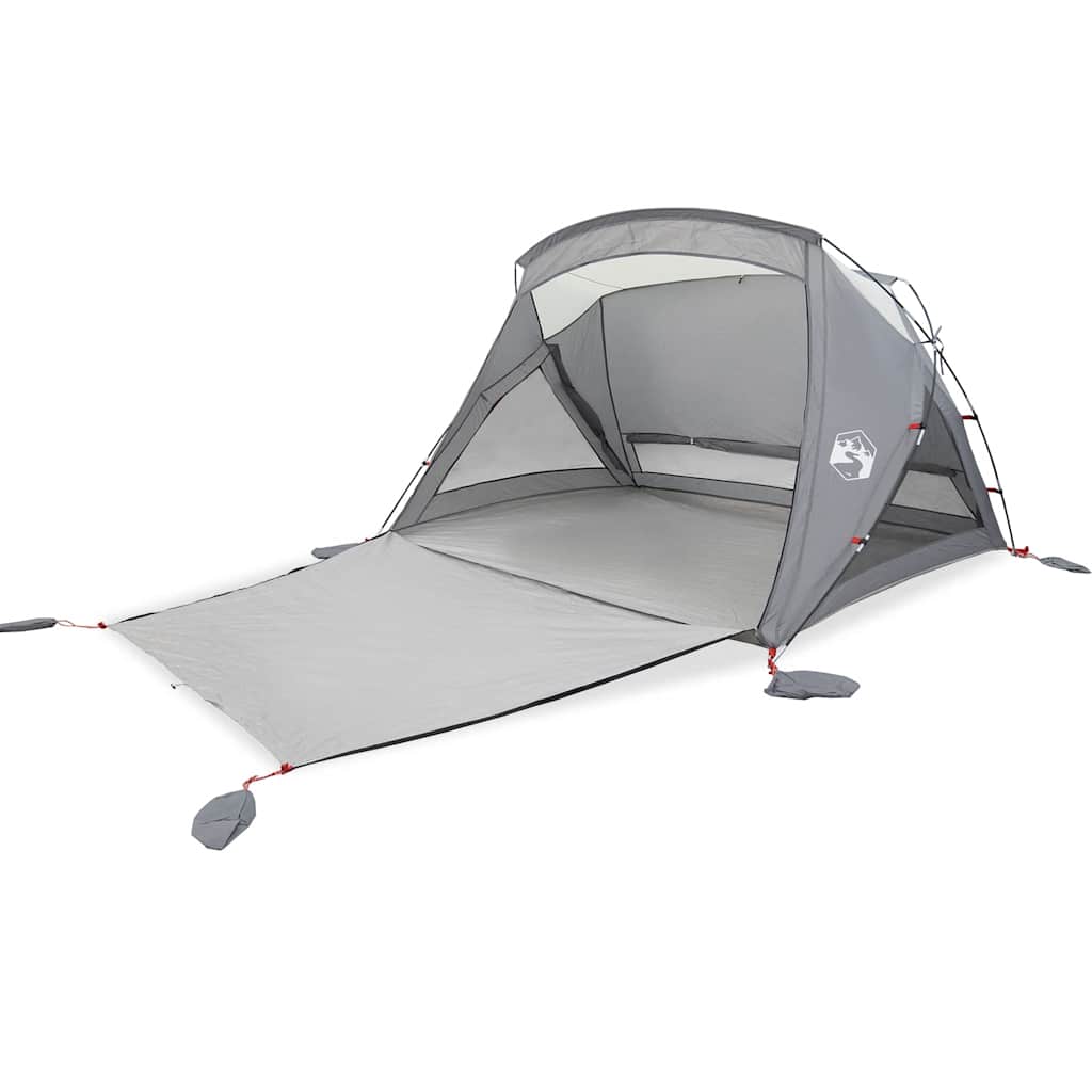 vidaXL Tente de plage 2 personnes Gris Imperméable