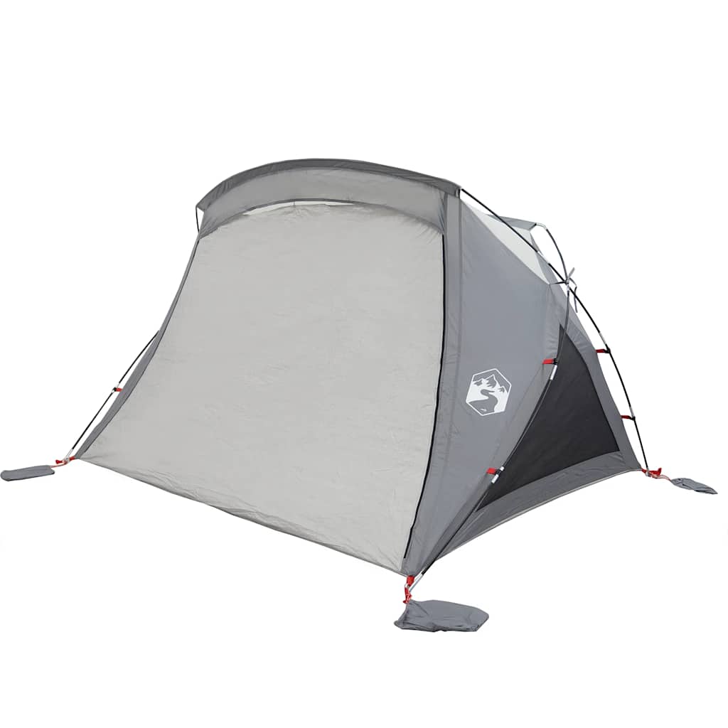 vidaXL Tente de plage 2 personnes Gris Imperméable