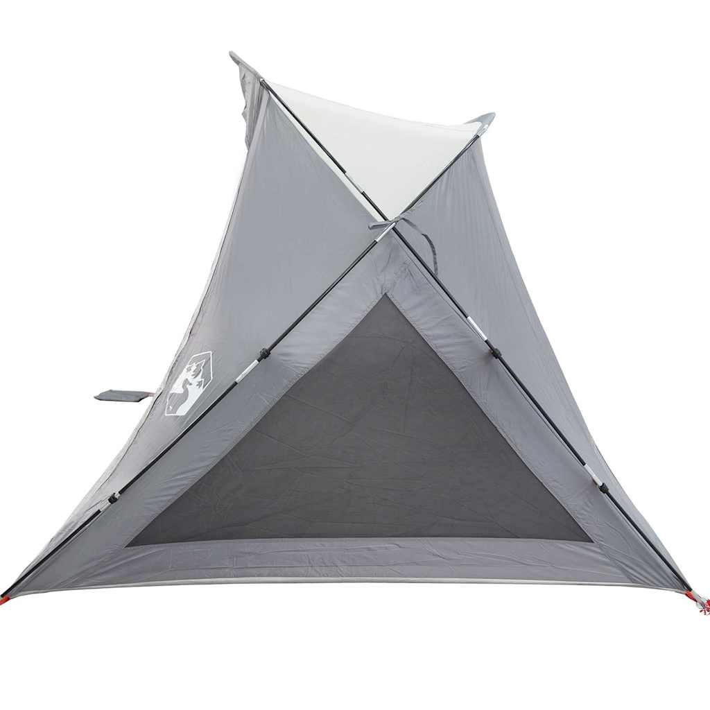 vidaXL Tente de plage 2 personnes Gris Imperméable