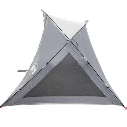 vidaXL Tente de plage 2 personnes Gris Imperméable